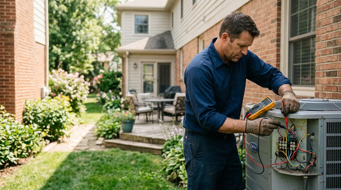 HVAC technician working near Wilton, AR
